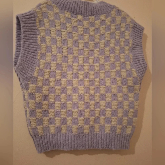 English Factory checkered lavender sweater - Picture 4 of 5